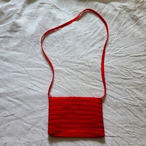 Zip Moi Women's Colorful Red Y2K Casual Fun Continuous Zipper Crossbody Bag